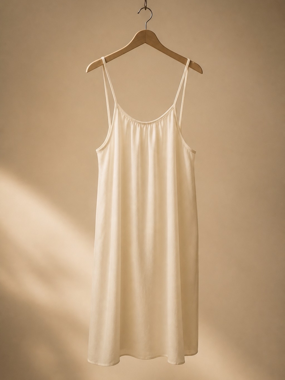 Source Unknown Cream Spaghetti-Strap Slip